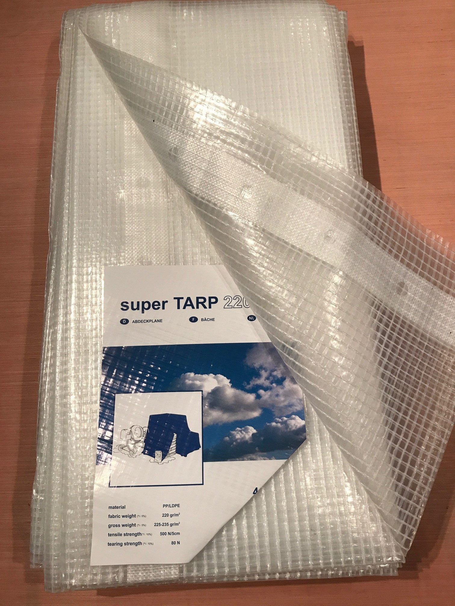 Flexi Tarp Premium clear reinforced tarpaulin