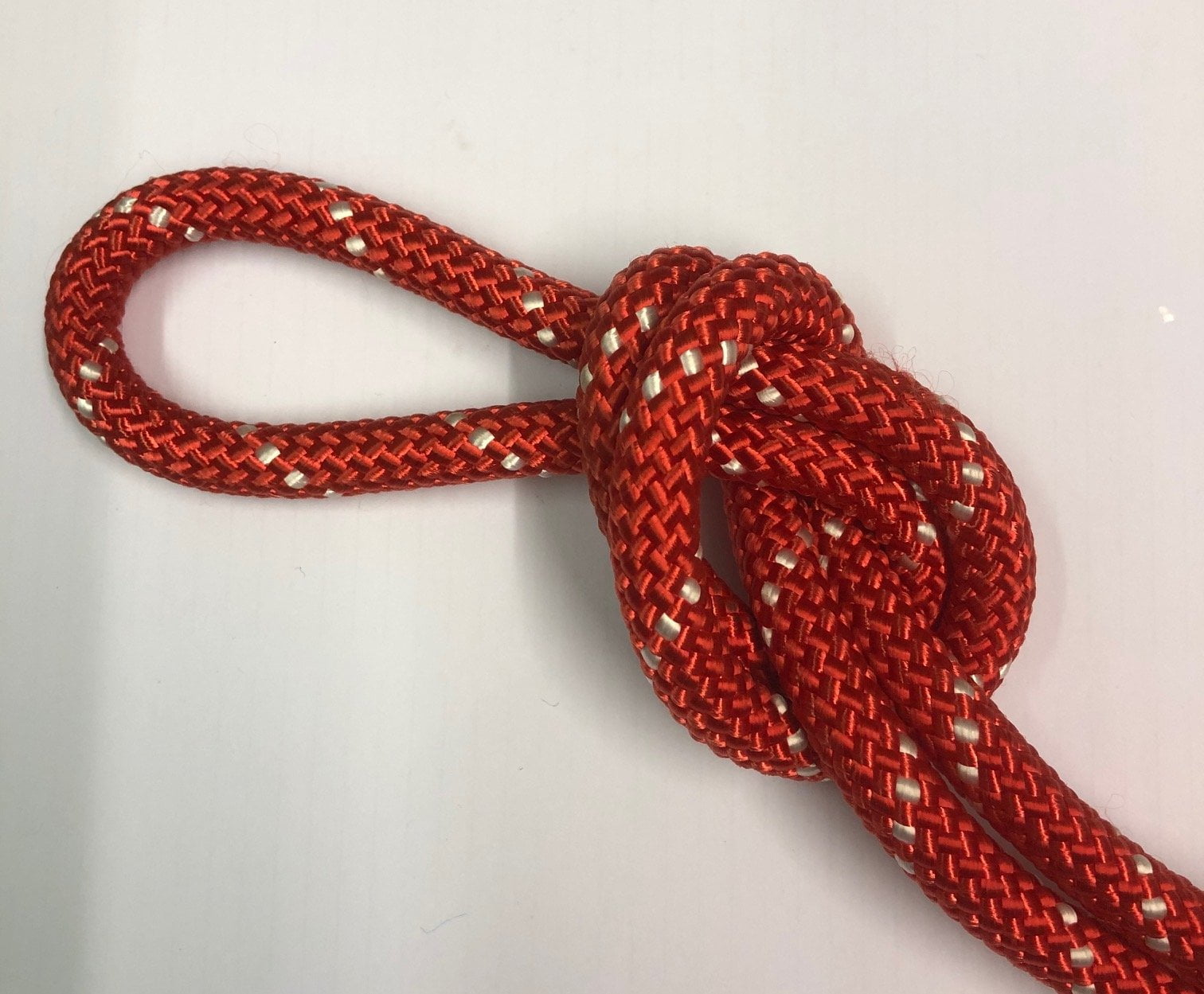 Polyester double braided rope red