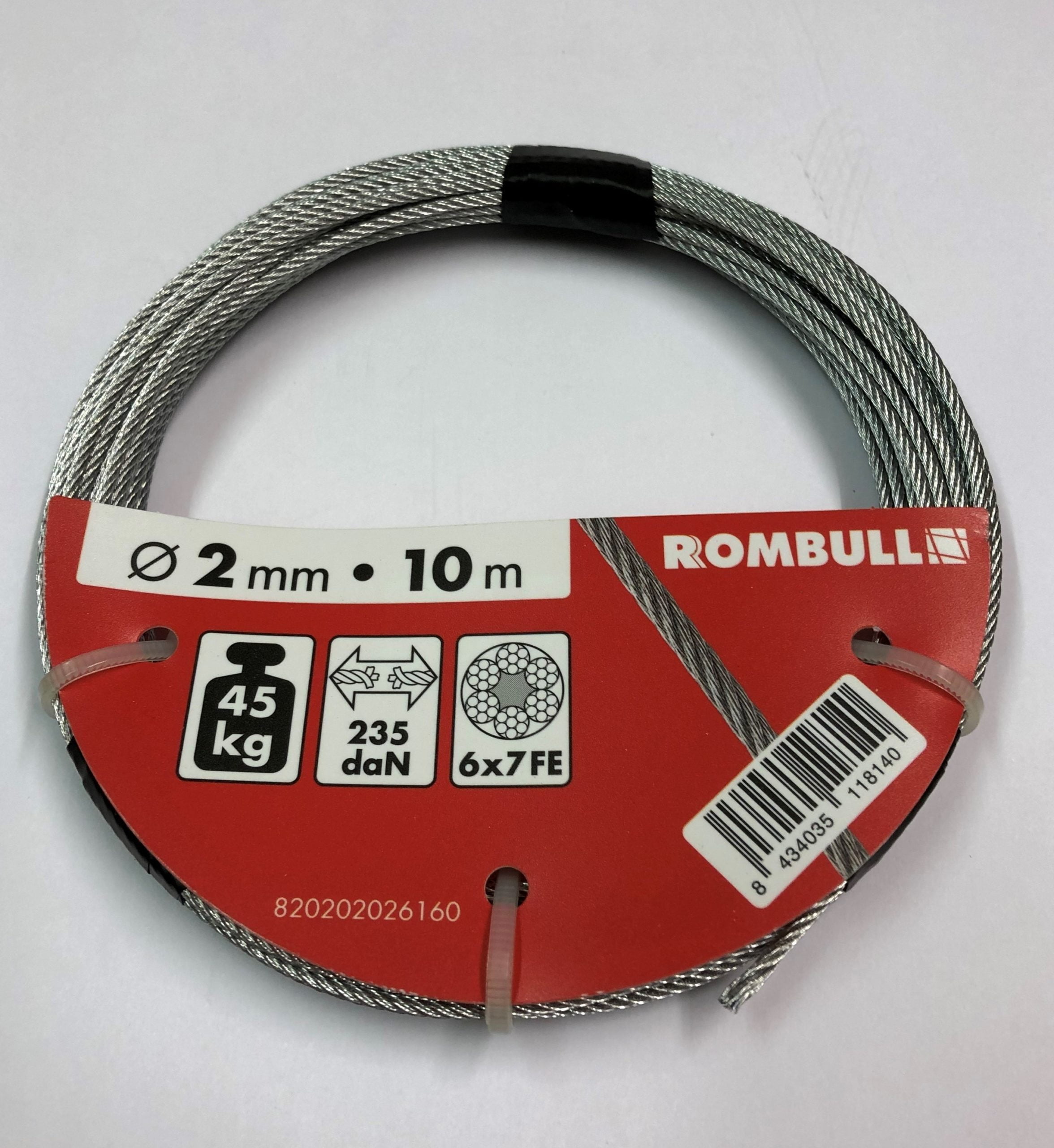 Steel wire rope 2x10m