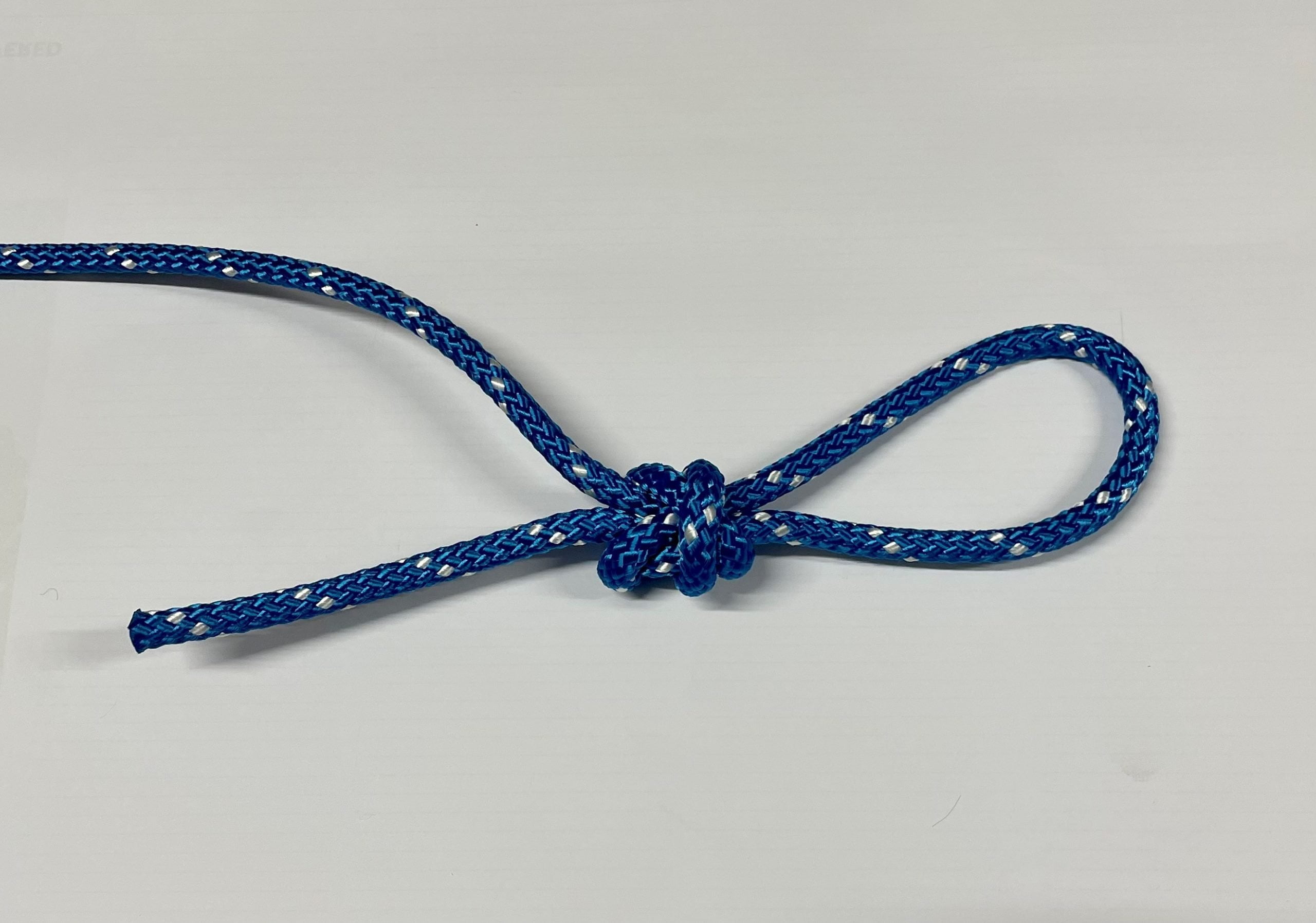 Polyester double braided rope blue