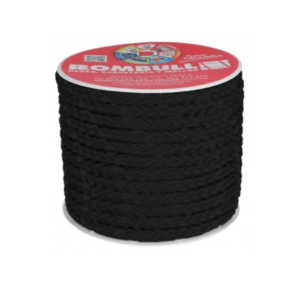 Polyester double braided rope black